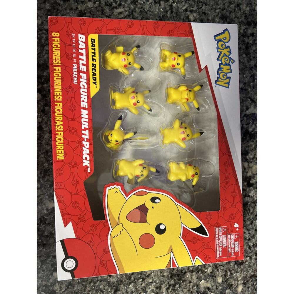 NEW! Pokémon “Battle Ready” PIKACHU Battle Figure Multi-Pack (8 Figures Total)